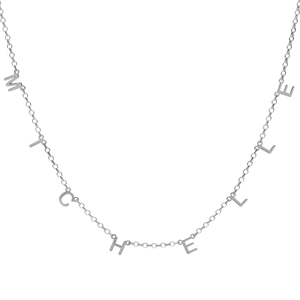 Block Initial Name Necklace