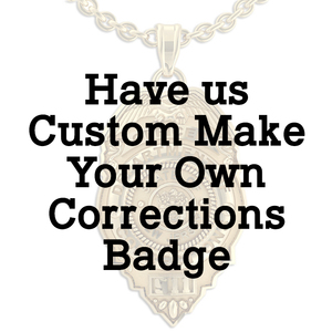 Personalized Corrections Badge Pendant w  Your City Seal  Rank  Department  Name or Number