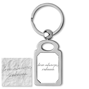 Stainless Steel Personalized Handwriting Rectangle Keychain