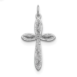 Sterling Silver Laser Designed Cross Pendant
