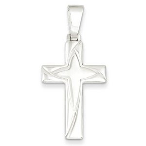 Sterling Silver Polished Cross Pendant
