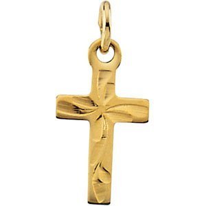 14K Yellow Gold CHILD S CROSS PENDANT