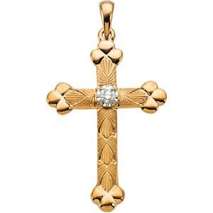 CROSS PENDANT W DIAMOND
