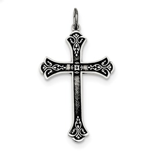 Sterling Silver Antiqued Cross Pendant