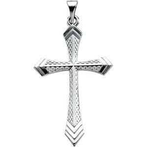 14K White Gold CROSS PENDANT