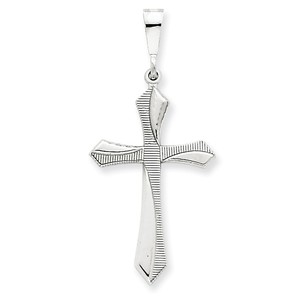 14k White Gold Passion Cross Pendant