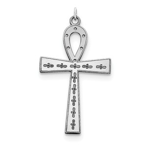 Sterling Silver Laser Designed Cross Pendant