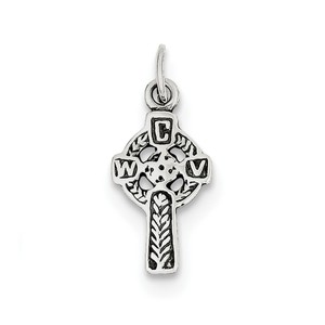 Sterling Silver Antiqued Celtic Cross Charm