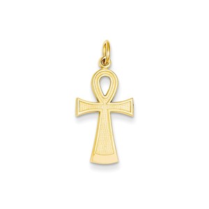 14k Ankh Cross Charm