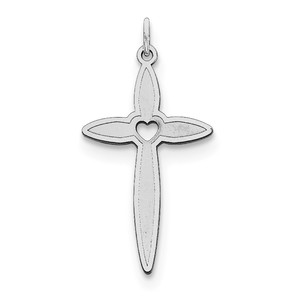 Sterling Silver Laser Designed Cross Pendant