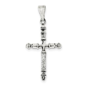 Sterling Silver Antiqued Cross Pendant