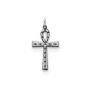 Sterling Silver Laser Designed Cross Charm