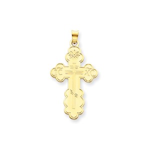 14k Eastern Orthodox Cross Pendant