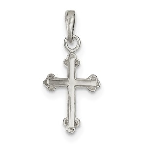 Sterling Silver Budded Cross Pendant