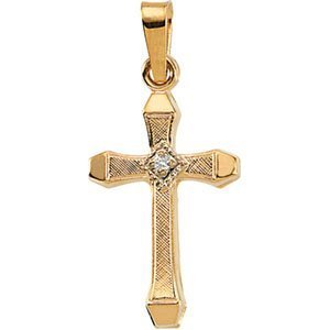 CROSS PENDANT W DIAMOND