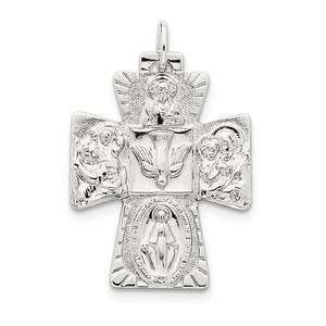 Sterling Silver 4 way Medal