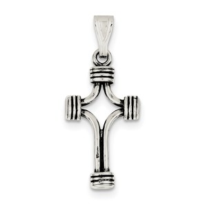 Sterling Silver Antiqued Cross Pendant