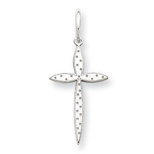 Sterling Silver Laser Designed Cross Pendant