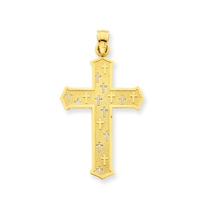 14k Passion Cross Pendant