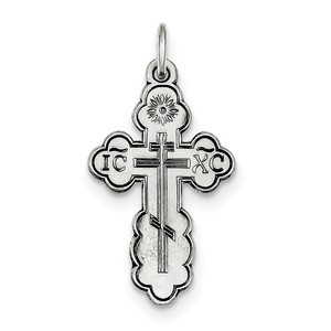 Sterling Silver Eastern Orthodox Cross Charm