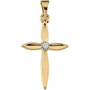 CROSS PENDANT W DIAMOND 