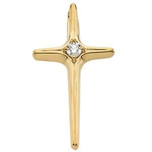 CROSS PENDANT W DIAMOND