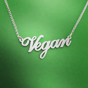 Vegan Necklace with 18 Inch Chain