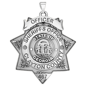 Personalized 7 Point Star Georgia Sheriff Badge with your Dept   Rank and Number