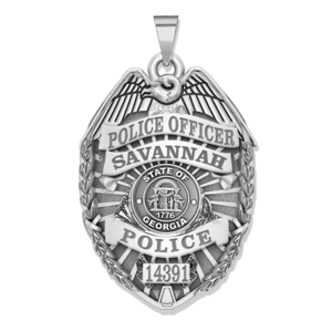 Personalized Georgia Police Badge with Your Name  Rank  Number   Department