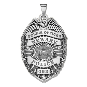 Personalized Delaware Police Badge with Your Rank  Number   Department