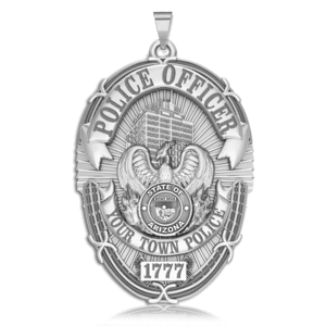 Personalized  Firebird  Arizona Police Badge with Your Rank and Number
