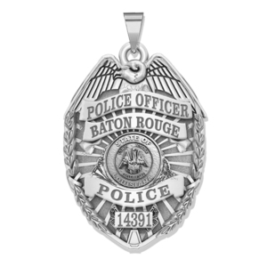 Personalized Louisiana Police Badge with Your Rank  Number   Department