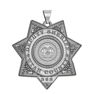 Personalized 7 Point Star Utah Sheriff Badge with Number