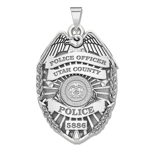 Personalized Utah Police Badge with Your Rank  Number   Department