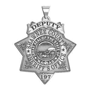 Personalized 7 Point Star Kansas Sheriff Badge with your Dept  Rank and Number