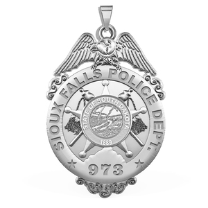 Personalized South Dakota Sioux Falls Police Badge with Your Number   Department