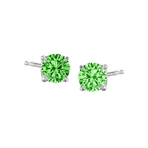 Pair of 5mm Emerald Stud Earrings