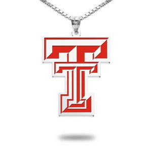 Texas Tech University Color Enamel Logo Necklace