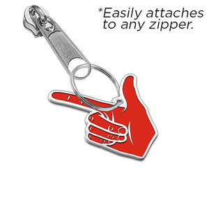 Texas Tech Color Enamel Guns Up Zipper Pull