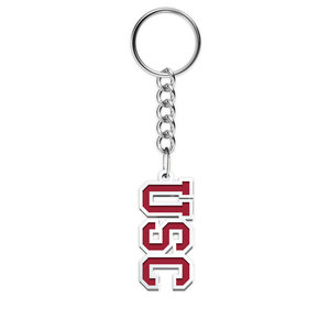 USC Color Enamel Block Key Chain