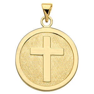 14K Gold Confirmation Religious Medal