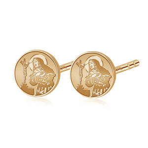 Pair of Saint Rita Stud Earrings