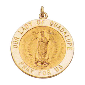Gold Our Lady Of Guadalupe medal