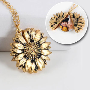 Exclusive Sunflower Photo Locket   Chain