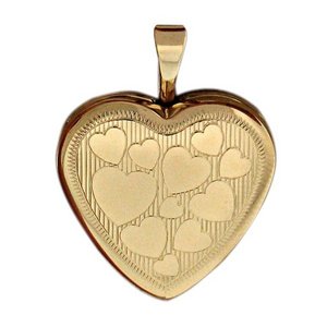 14k Gold Filled Small Heart Photo Locket