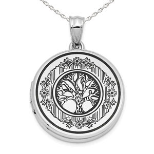 Tree of Life Round Photo Locket