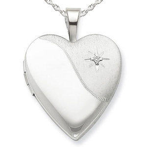 Diamond Heart Photo Locket