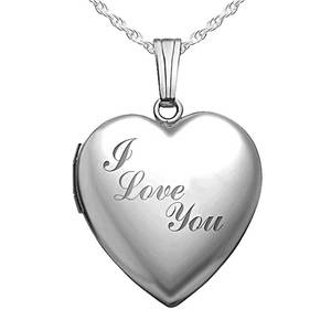 I Love You Heart Photo Locket