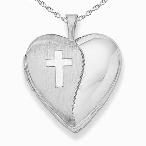 Cross Heart Photo Locket