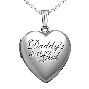 Daddys Girl Heart Photo Locket